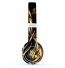 The Vibrant Gold Butterfly Outline Skin Set for the Beats by Dre Solo 2 Wireless Headphones