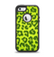 The Vibrant Green Cheetah Apple iPhone 5-5s Otterbox Defender Case Skin Set