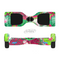 The Vibrant Green & Coral Floral Sketched Full-Body Skin Set for the Smart Drifting SuperCharged iiRov HoverBoard