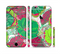 The Vibrant Green & Coral Floral Sketched Sectioned Skin Series for the Apple iPhone 6/6s Plus