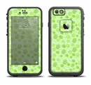 The Vibrant Green Paw Prints Apple iPhone 6/6s LifeProof Fre Case Skin Set