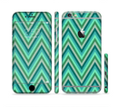 The Vibrant Green Sharp Chevron Pattern Sectioned Skin Series for the Apple iPhone 6/6s
