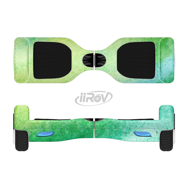 The Vibrant Green Watercolor Panel Full-Body Skin Set for the Smart Drifting SuperCharged iiRov HoverBoard