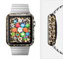 The Vibrant Leopard Print V23 Full-Body Skin Set for the Apple Watch