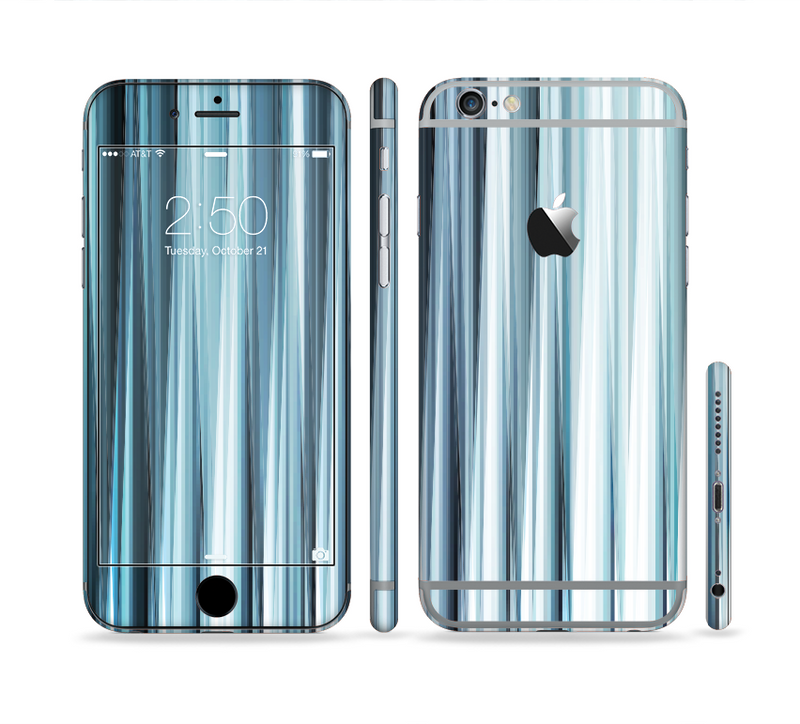 The Vibrant Light Blue Strands Sectioned Skin Series for the Apple iPhone 6/6s