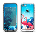 The Vibrant Pelican Scenery Apple iPhone 5-5s LifeProof Fre Case Skin Set