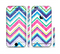 The Vibrant Pink & Blue Layered Chevron Pattern Sectioned Skin Series for the Apple iPhone 6/6s Plus
