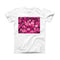 The Vibrant Pink Vintage Rose Field ink-Fuzed Front Spot Graphic Unisex Soft-Fitted Tee Shirt