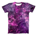 The Vibrant Purple Deep Space ink-Fuzed Unisex All Over Full-Printed Fitted Tee Shirt