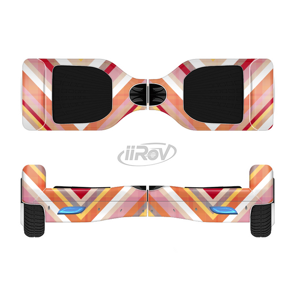 The Vibrant Red & Yellow Sharp Layered Chevron Pattern Full-Body Skin Set for the Smart Drifting SuperCharged iiRov HoverBoard