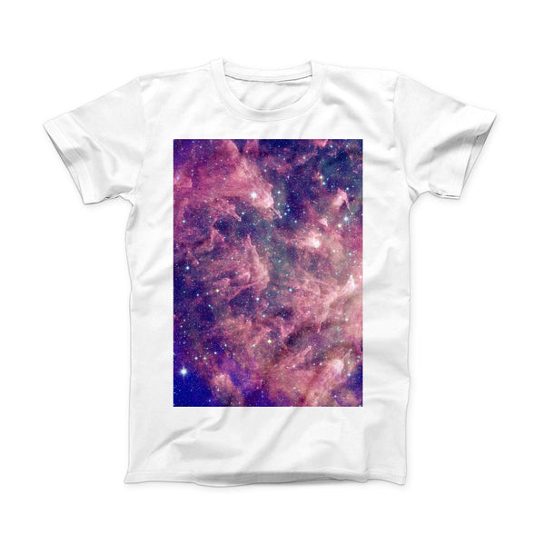 The Vibrant Sparkly Pink Nebula ink-Fuzed Front Spot Graphic Unisex Soft-Fitted Tee Shirt
