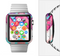 The Vibrant Teal & Colored Chevron Pattern V1 Full-Body Skin Set for the Apple Watch