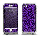 The Vibrant Violet Leopard Print Apple iPhone 5-5s LifeProof Nuud Case Skin Set