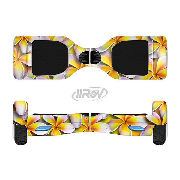 The Vibrant Yellow Flower Pattern Full-Body Skin Set for the Smart Drifting SuperCharged iiRov HoverBoard