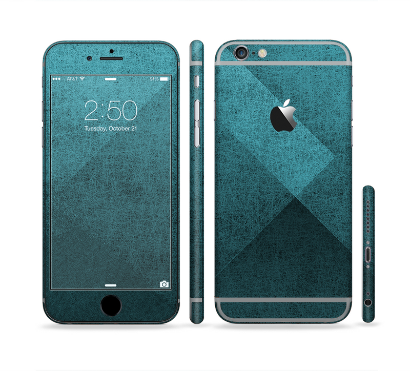 The Vinatge Blue Overlapping Cubes Sectioned Skin Series for the Apple iPhone 6/6s