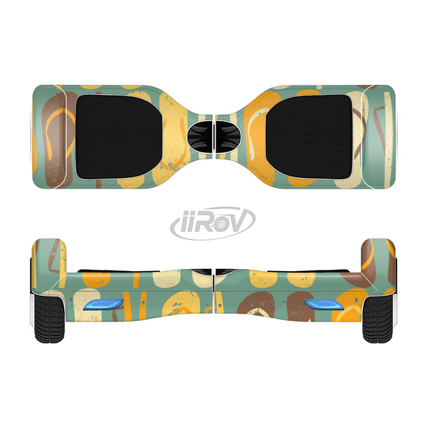 The Vinatge Blue & Yellow Flip-Flops Full-Body Skin Set for the Smart Drifting SuperCharged iiRov HoverBoard