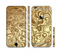 The Vintage Antique Gold Vector Pattern Sectioned Skin Series for the Apple iPhone 6/6s Plus