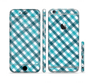 The Vintage Blue & Black Plaid Sectioned Skin Series for the Apple iPhone 6/6s Plus