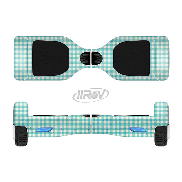 The Vintage Blue Plaid Full-Body Skin Set for the Smart Drifting SuperCharged iiRov HoverBoard