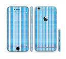 The Vintage Blue Striped Pattern V4 Sectioned Skin Series for the Apple iPhone 6/6s Plus