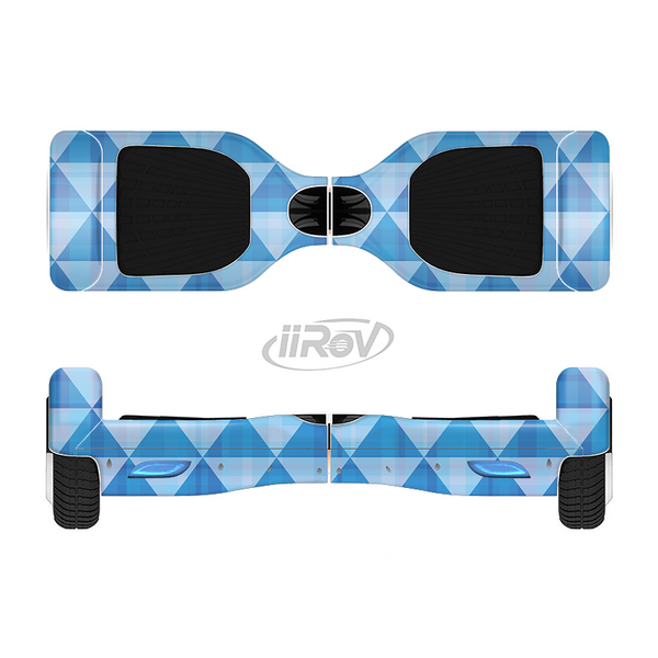 The Vintage Blue Striped Triangular Pattern V4 Full-Body Skin Set for the Smart Drifting SuperCharged iiRov HoverBoard