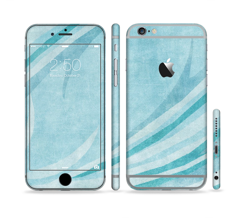 The Vintage Blue Swirled Sectioned Skin Series for the Apple iPhone 6/6s