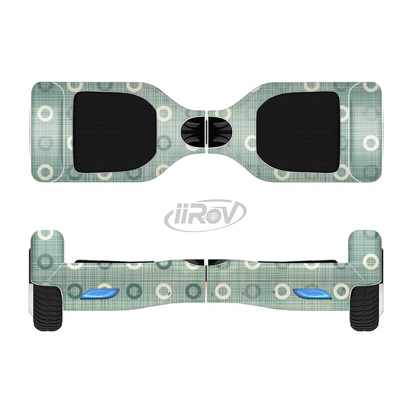 The Vintage Blue & Tan Circles Full-Body Skin Set for the Smart Drifting SuperCharged iiRov HoverBoard