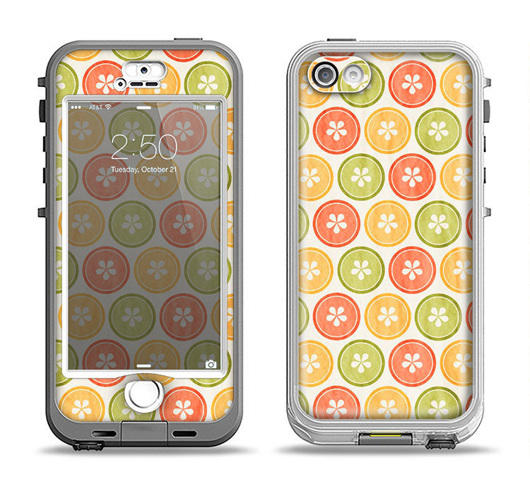 The Vintage Color Buttons Apple iPhone 5-5s LifeProof Nuud Case Skin Set