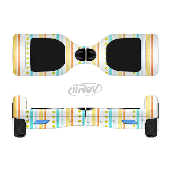 The Vintage Colored Stripes Full-Body Skin Set for the Smart Drifting SuperCharged iiRov HoverBoard