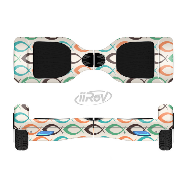 The Vintage Colored Vector Fish Icons Full-Body Skin Set for the Smart Drifting SuperCharged iiRov HoverBoard