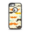 The Vintage Colorful Mustaches Apple iPhone 5-5s Otterbox Defender Case Skin Set