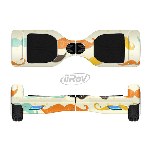 The Vintage Colorful Mustaches Full-Body Skin Set for the Smart Drifting SuperCharged iiRov HoverBoard