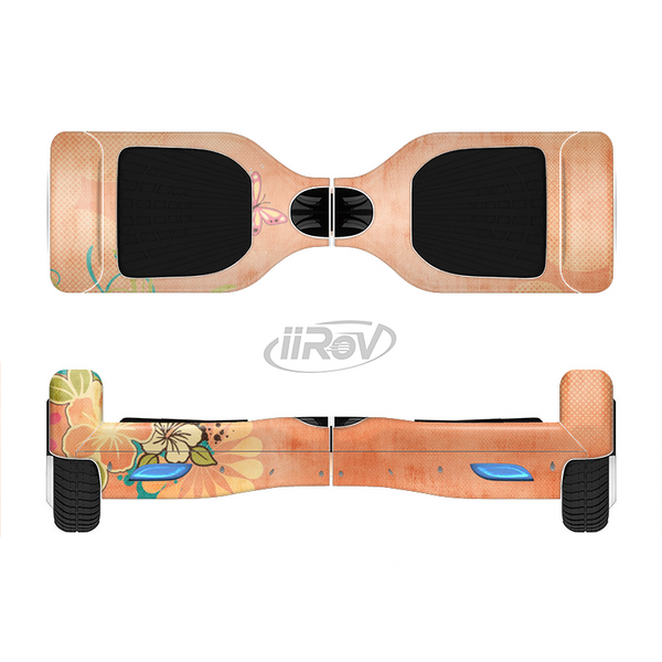 The Vintage Coral Floral Full-Body Skin Set for the Smart Drifting SuperCharged iiRov HoverBoard