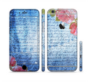 The Vintage Denim & Pink Floral Sectioned Skin Series for the Apple iPhone 6/6s