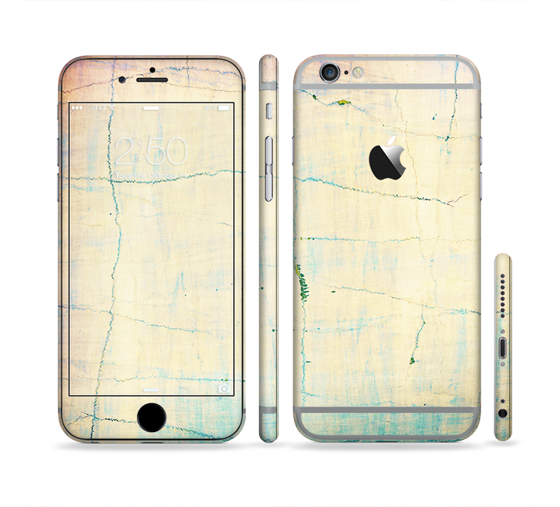 The Vintage Faded Colors with Cracks Sectioned Skin Series for the Apple iPhone 6/6s Plus