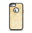 The Vintage Golden Tiny Polka Dots Apple iPhone 5-5s Otterbox Defender Case Skin Set