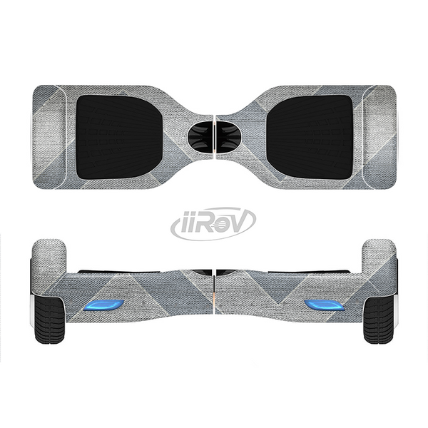 The Vintage Gray Textured Chevron Pattern Wide V3 Full-Body Skin Set for the Smart Drifting SuperCharged iiRov HoverBoard