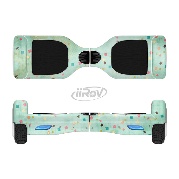 The Vintage Green Shapes Full-Body Skin Set for the Smart Drifting SuperCharged iiRov HoverBoard