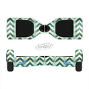 The Vintage Green & Tan Chevron Pattern Full-Body Skin Set for the Smart Drifting SuperCharged iiRov HoverBoard
