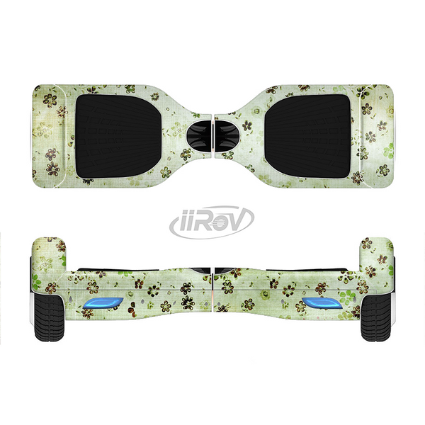 The Vintage Green Tiny Floral Full-Body Skin Set for the Smart Drifting SuperCharged iiRov HoverBoard