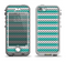 The Vintage Green & White Chevron Pattern V4 Apple iPhone 5-5s LifeProof Nuud Case Skin Set