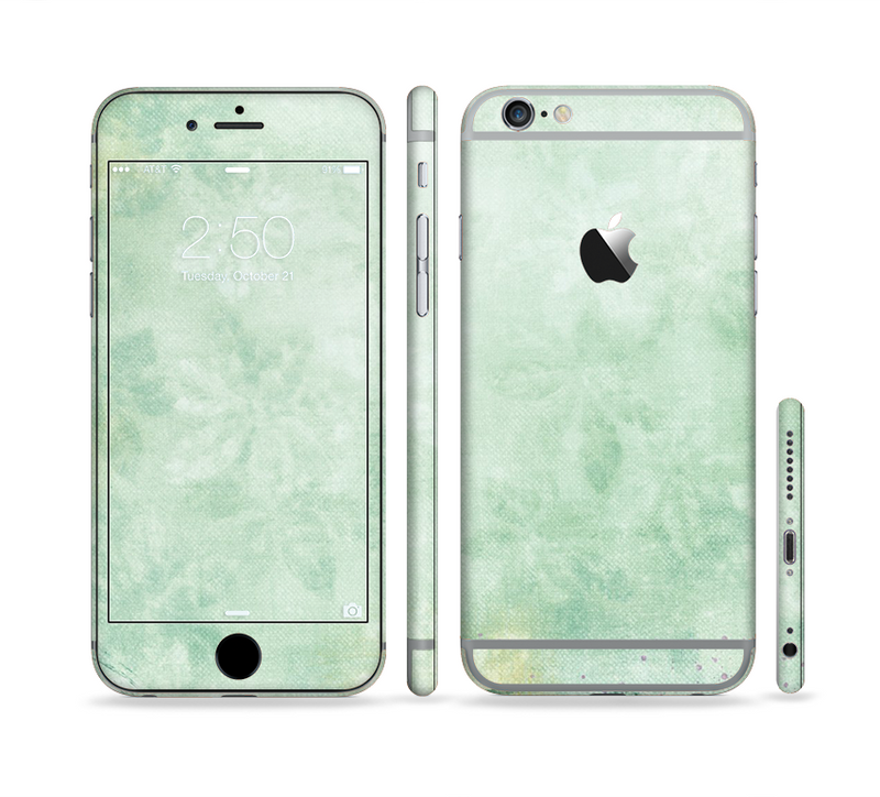 The Vintage Grungy Green Surface Sectioned Skin Series for the Apple iPhone 6/6s Plus