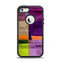 The Vintage Highlighted Panels of Color Apple iPhone 5-5s Otterbox Defender Case Skin Set