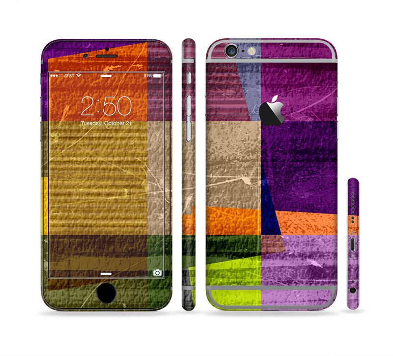 The Vintage Highlighted Panels of Color Sectioned Skin Series for the Apple iPhone 6/6s