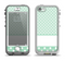 The Vintage Light Green Polka Dot With White Strip Apple iPhone 5-5s LifeProof Nuud Case Skin Set