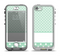 The Vintage Light Green Polka Dot With White Strip copy Apple iPhone 5-5s LifeProof Nuud Case Skin Set