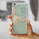 The Vintage Map of Cape Cod iPhone 6/6s or 6/6s Plus 2-Piece Hybrid INK-Fuzed Case