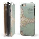 The Vintage Map of Cape Cod iPhone 6/6s or 6/6s Plus 2-Piece Hybrid INK-Fuzed Case