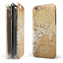 The Vintage Mother Russia Map Pattern iPhone 6/6s or 6/6s Plus 2-Piece Hybrid INK-Fuzed Case