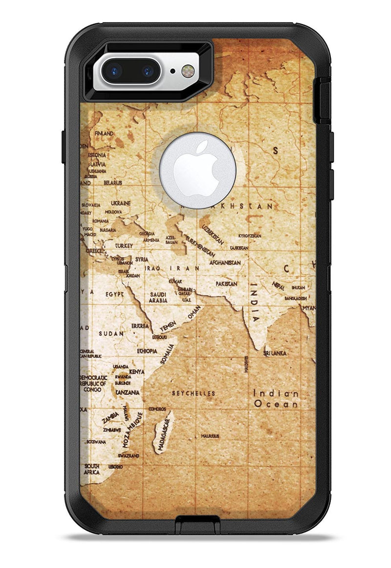 The Vintage Mother Russia Map Pattern - iPhone 7 or 7 Plus Commuter Case Skin Kit
